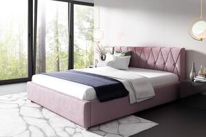 Čalúnená posteľ MELITA - 200x200, ružová