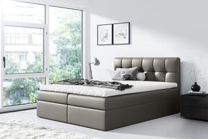 Čalúnená posteľ REX - 180x200, šedá + topper ZDARMA
