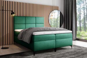 Dizajnová posteľ FIZA - 160x200, zelená + topper ZDARMA