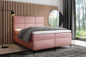 Dizajnová posteľ FIZA - 140x200, ružová + topper ZDARMA