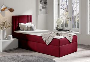 Boxspringová posteľ CELESTA MINI - 100x200, červená + topper ZDARMA