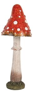 Dekorácia figúrka huba muchotrávka - Ø 9*23 cm - Clayre & Eef