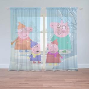 Sablio Záclony Prasiatko Pepina Rodina: 2ks 150x250cm
