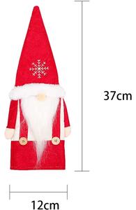 Tutumi - Vianočný obal na fľašu Santa Claus - červená - 37 cm