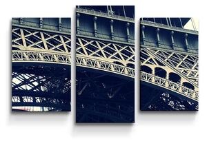Sablio Obraz - 3-dílný Eiffel Tower - 75x50 cm