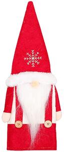 Tutumi - Vianočný obal na fľašu Santa Claus - červená - 37 cm