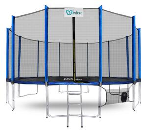 INLEA PREMIUM Jump Trampolína 500 cm s vonkajšou ochrannou sieťou - modrá
