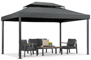 Antracitový záhradný pavilón Valencia 3x4 m Garden Point
