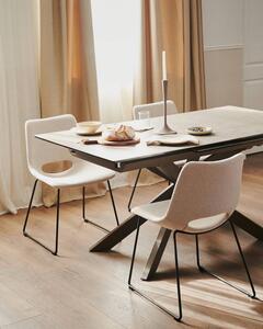 MUZZA Rozkladací jedálenský stôl antamida 160 (210) x 90 cm tmavo sivý