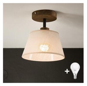Brilagi - LED Prisadený luster ANTHONY 1xE14/60W/230V dub orech/béžová
