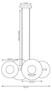 Luster na lanku UMBRA 4xG9/8W/230V béžový