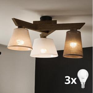 Brilagi - LED Prisadený luster ANTHONY 3xE14/40W/230V dub orech