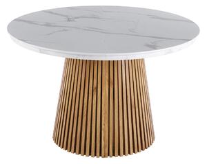 Dekorstudio Rozkládaci jedálenský stôl MARBELLO FLEX 120-200cm biely mramor