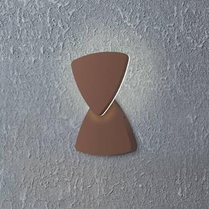 Vonkajšie nástenné svietidlo Pedersano v farbe hrdze, šírka 14 cm,, Hnedá / hrdzavá, Hliník, Moderný