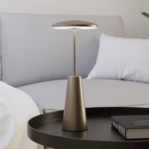 LED svietidlo na batérie Piccola, bronzová farba, výška 28 cm, IP54, Hnedá / staromosadz, Obývacia izba / jedáleň, kov, Moderný, Stojacie svietidlo