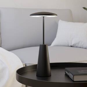 LED svietidlo na batérie Piccola, čierne, výška 28 cm, kovové, IP54, Čierna, Obývacia izba / jedáleň, kov, Moderný, Stojacie svietidlo