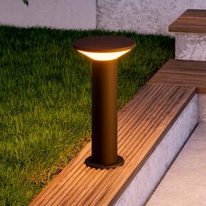 LED stojaca lampa Rigosa, čierna, výška 35 cm, kov, Čierna, kov, Moderný, Vonkajčie stĺpové osvetlenie