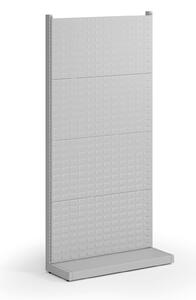 Perforovaný stojan, jednostranný, 4x panel na boxy, 960 x 385 x 1964 mm