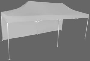 Rýchlorozkladací nožnicový stan 3x6m – hliníkový, 1 bočná plachta, Sivá / antracitová
