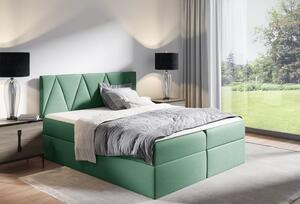 Kontinentálna posteľ GISELA - 140x200, zelená + topper ZDARMA