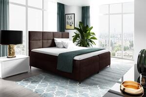 Boxspringová posteľ s úložným priestorom BRIGITA - 200x200, hnedá 1 + topper ZDARMA