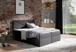 Čalúnená posteľ ZOE - 120x200, čierna + topper ZDARMA