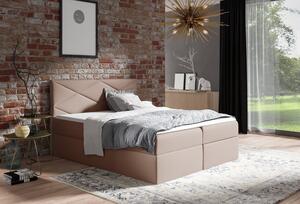 Čalúnená posteľ ZOE - 120x200, hnedá + topper ZDARMA