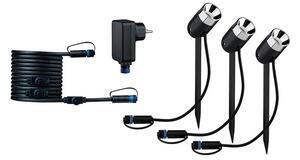 Paulmann - Plug & Shine 3 LED Záhradná Lampa Pike IP65 Anthracite