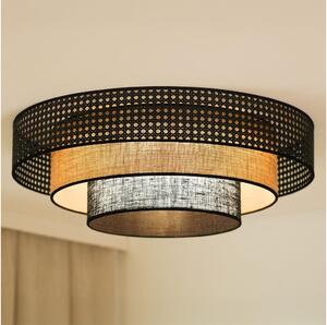 Brilagi - LED Stropné svietidlo DAKOTA LUNETA LED/12W/230V pr. 60 cm čierna/ratan