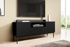 TV stolík Nicole 150 cm s otvorenou policou - čierny mat