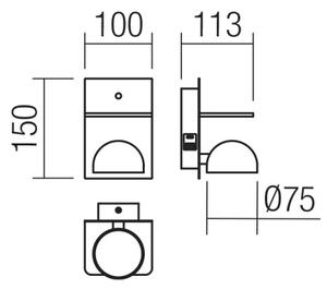 Redo 01-3491 - LED Nástenné bodové svietidlo SEIBI LED/7W/230V USB CRI 90 biela