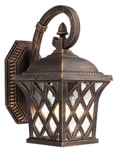 Redo 9951 - Vonkajšia nástenná lampa BREMEN 1xE27/42W/230V IP23 zlatá/patina