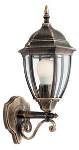 Redo 9604 - Vonkajšia nástenná lampa SEVILLA 1xE27/42W/230V IP44 zlatá/patina