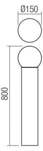 Redo 90643 - Vonkajšia lampa BULK 1xE27/28W/230V 80 cm IP44 antracit