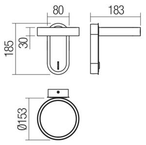 Redo 01-3763 - LED Nástenné svietidlo KEEN LED/6W/230V CRI 90 biela