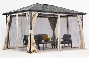 Moderný záhradný altánok Santiago Premium 3x3,6 m Garden Point béžový