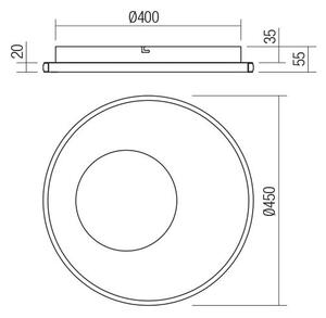 Redo 05-959-LED Stmievateľné stropné svietidlo SINTESI LED/45W/230V 3000-6000K +DO