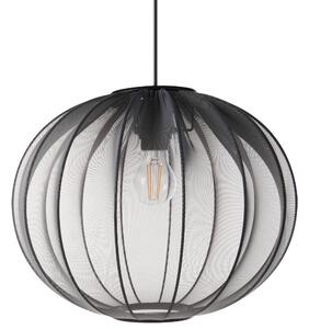 Závesná lampa čierna nylon látkové tienidlo osvetlenie moderný štýl obývacia izba