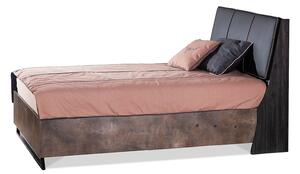 Študentská posteľ 120x200 s rozdeleným úložným priestorom Falko - dub rebap/bronz