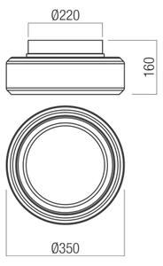 Redo 01-3589 - LED Stropné svietidlo SOLERA LED/24W/230V 35 cm CRI 93 3000/4000K