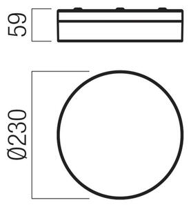 Redo 01-3735 - LED Stropné svietidlo FRISBI LED/12W/230V 3000/4000K IP44 čierna