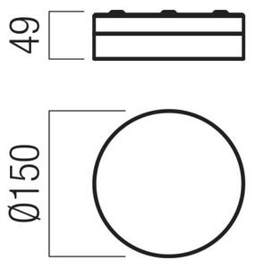 Redo 01-3725 - LED Stropné svietidlo FRISBI LED/8W/230V IP44 chróm