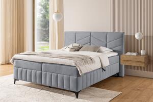 Boxspring posteľ Penia 160x200 s úložným priestorom - sivý hydrofóbny zamat Element 24