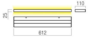 Redo 01-3555 - LED Nástenné svietidlo SEED LED/30W/230V čierna
