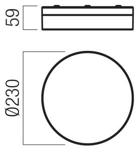 Redo 01-3727 - LED Stropné svietidlo FRISBI LED/12W/230V 3000/4000K IP44 chróm
