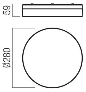 Redo 01-3732 - LED Stropné svietidlo FRISBI LED/18W/230V 3000/4000K IP44 biela