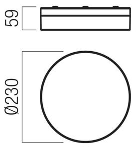 Redo 01-3731 - LED Stropné svietidlo FRISBI LED/12W/230V 3000/4000K IP44 biela