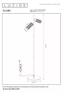 Lucide 09739/02/31 - Stojacia lampa CLUBS 2xGU10/40W/230V biela