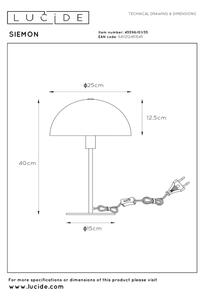 Lucide 45596/01/35 - Stolná lampa SIEMON 1xE14/25W/230V modrá