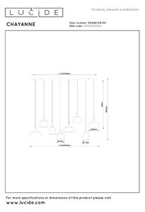 Lucide 05446/08/30 - Luster na lane CHAYANNE 8xE14/10W/230V